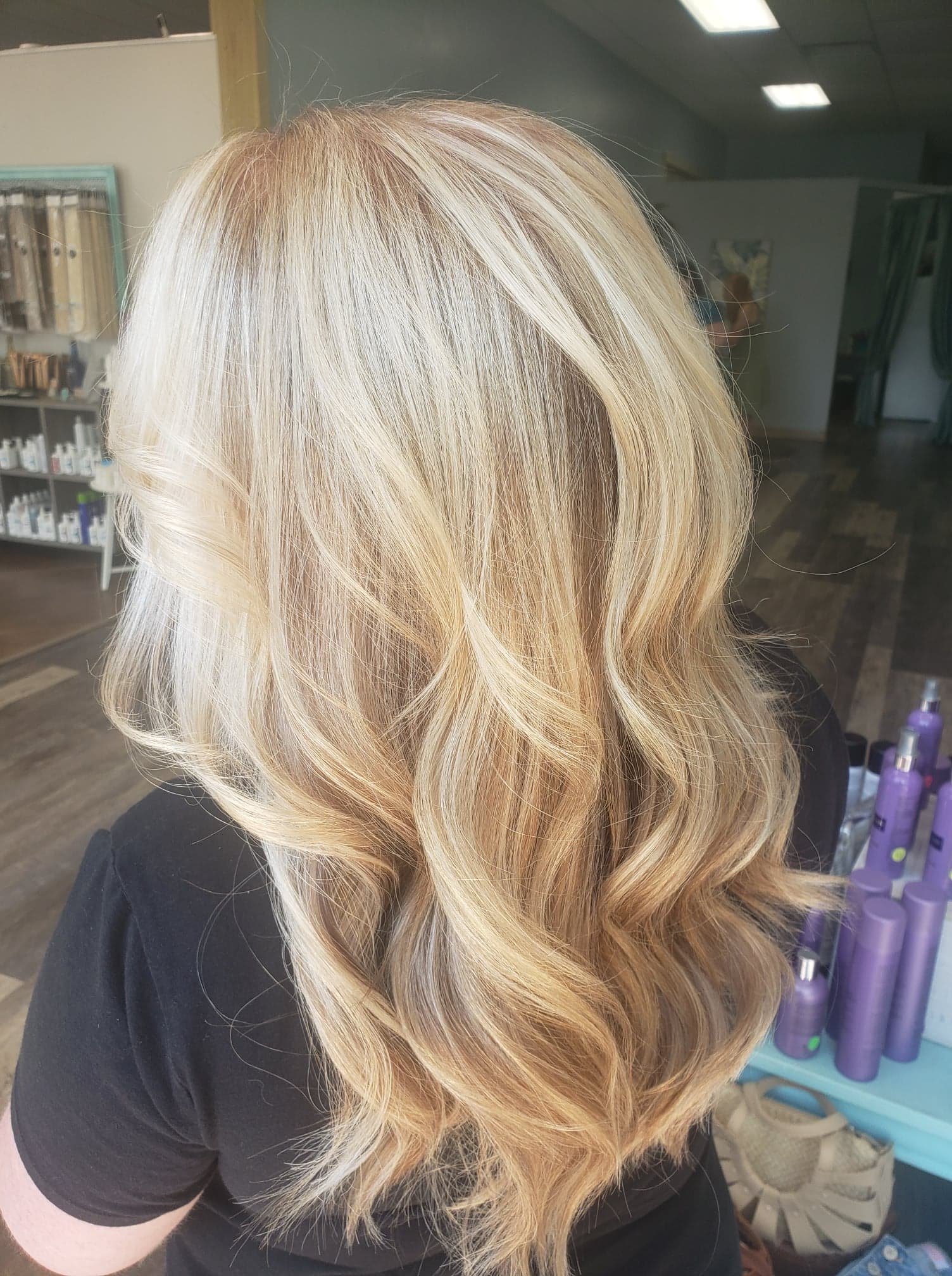Creative color work at Coastal Roots Hair Salon