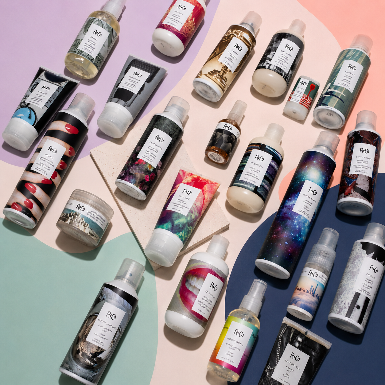 R+Co and R+Co BLEU products at Coastal Roots Hair Salon