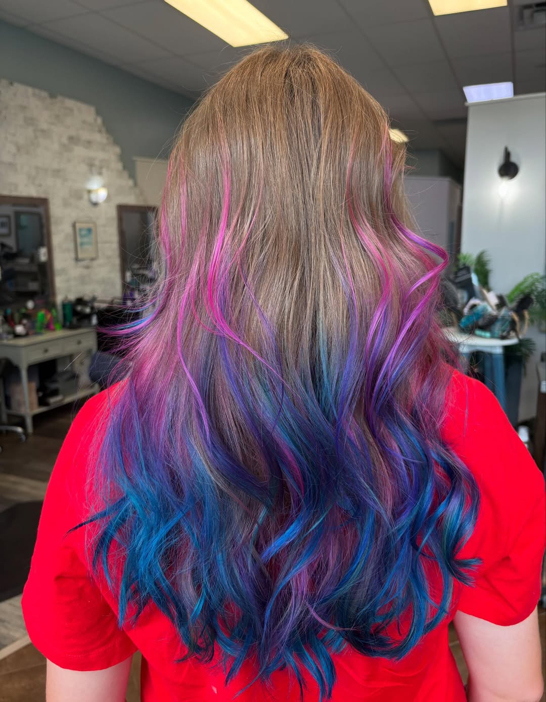 Vivid hair color by Coastal Roots Salon