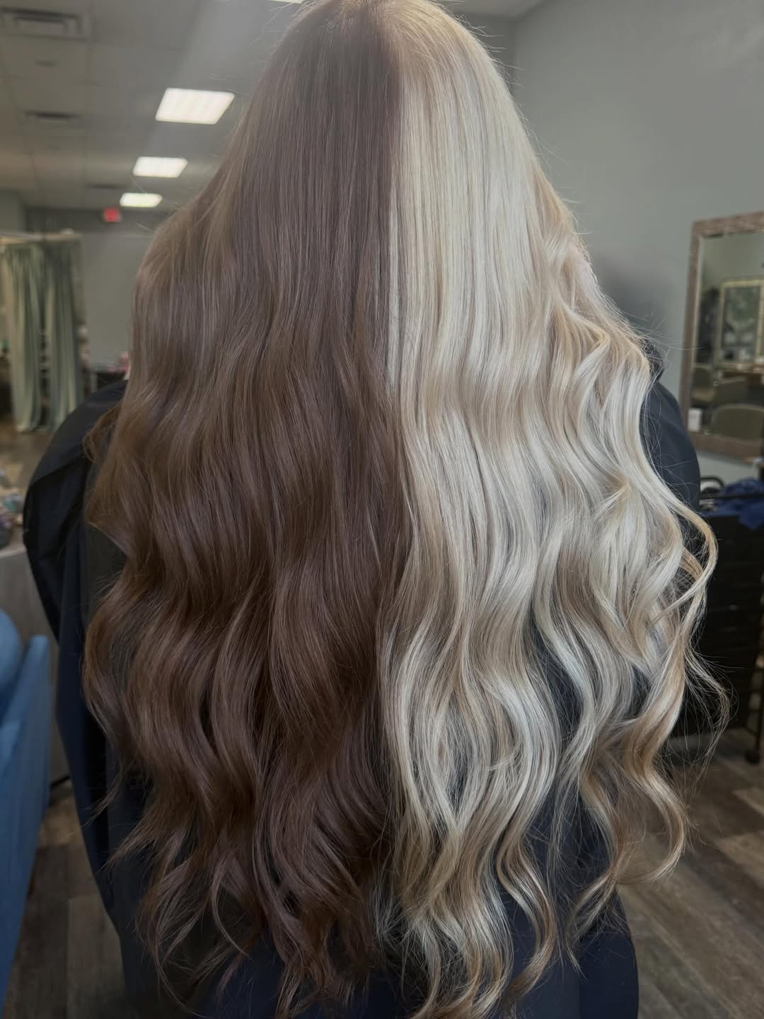 Coastal Roots salon hairstyle and hair color transformation