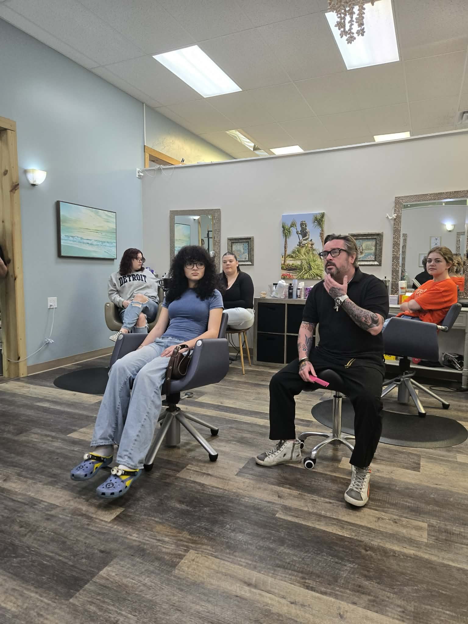 Salon product learning and education at Coastal Roots Salon